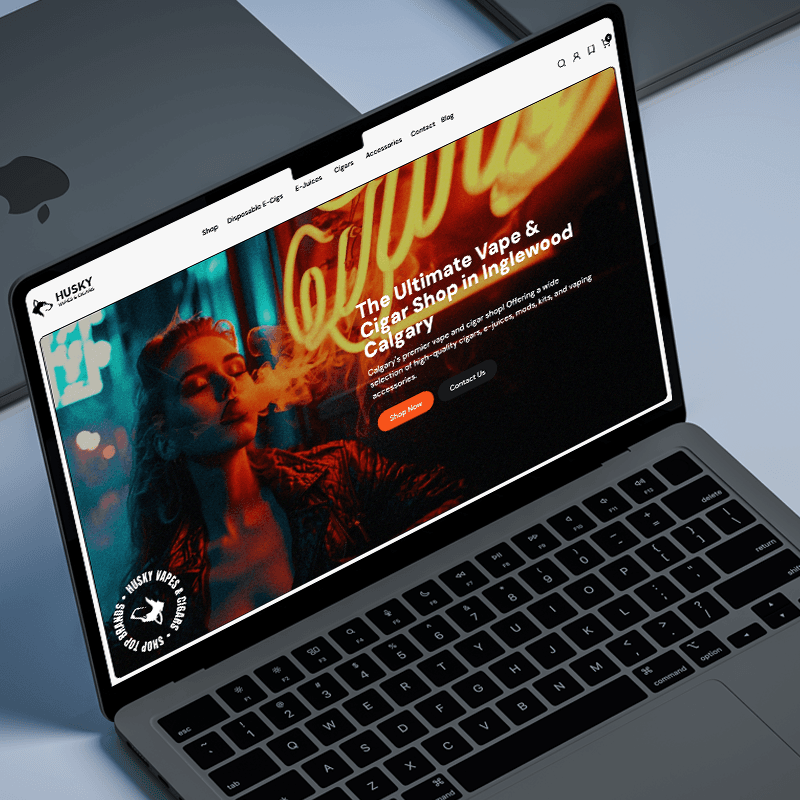 Custom Shopify website for vape shop