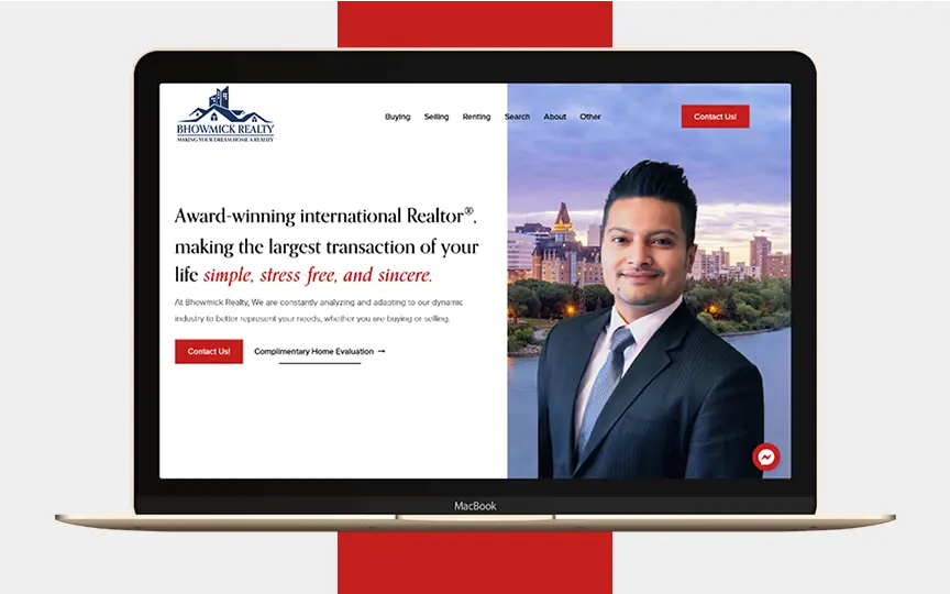 Bhowmick Realty custom WordPress real estate website in Saskatoon