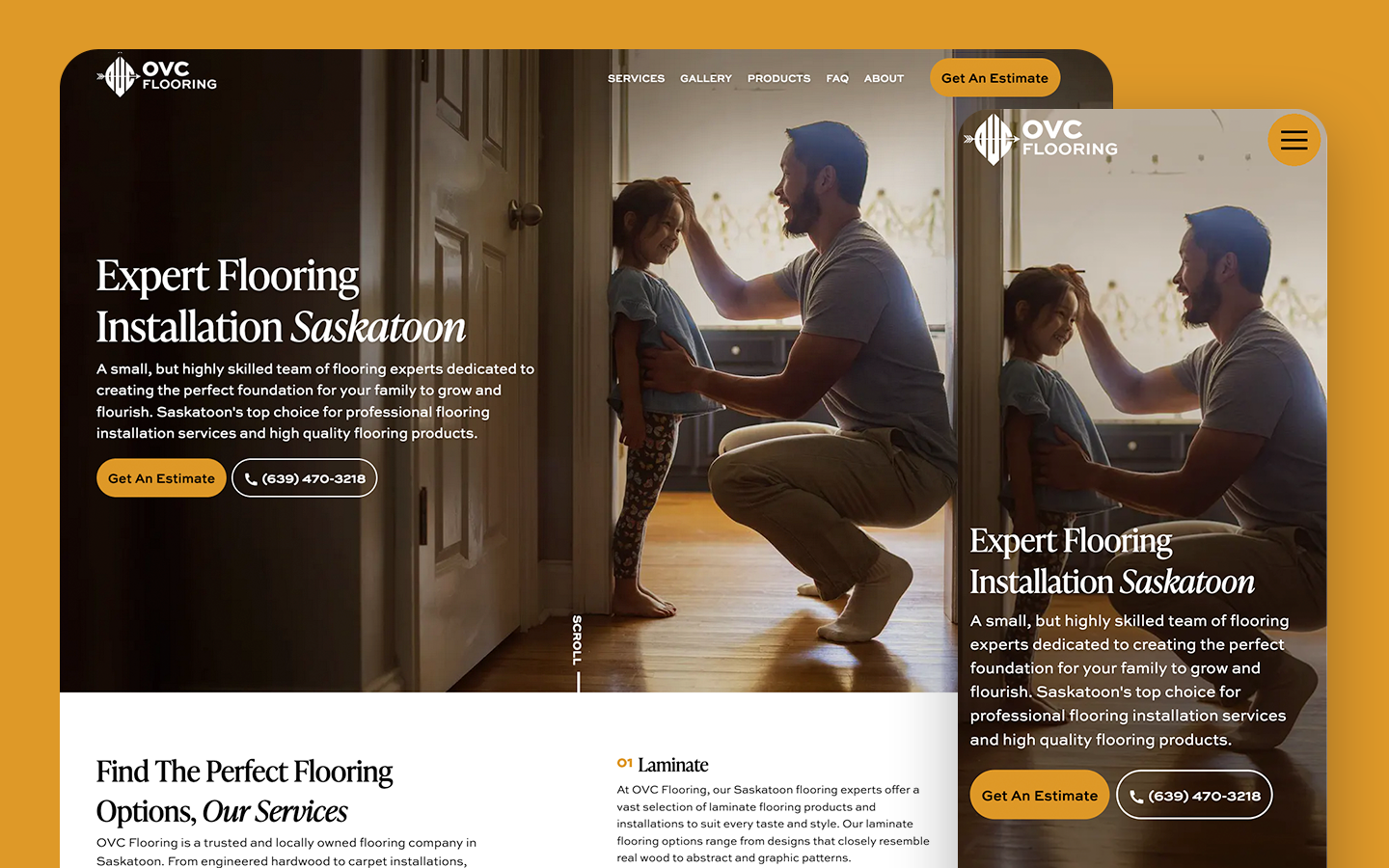 Flooring installer web design Saskatoon