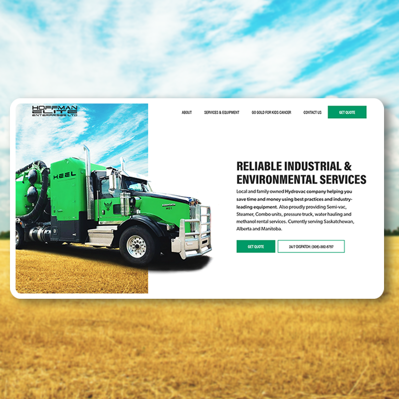 Trucking web design Saskatoon
