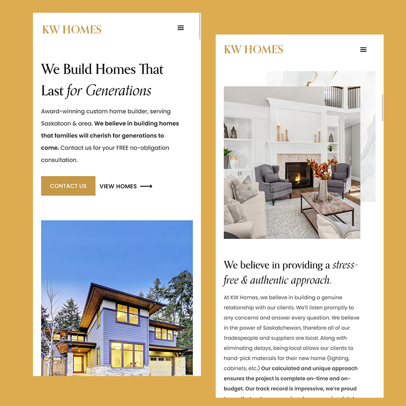 Custom home builder web design company