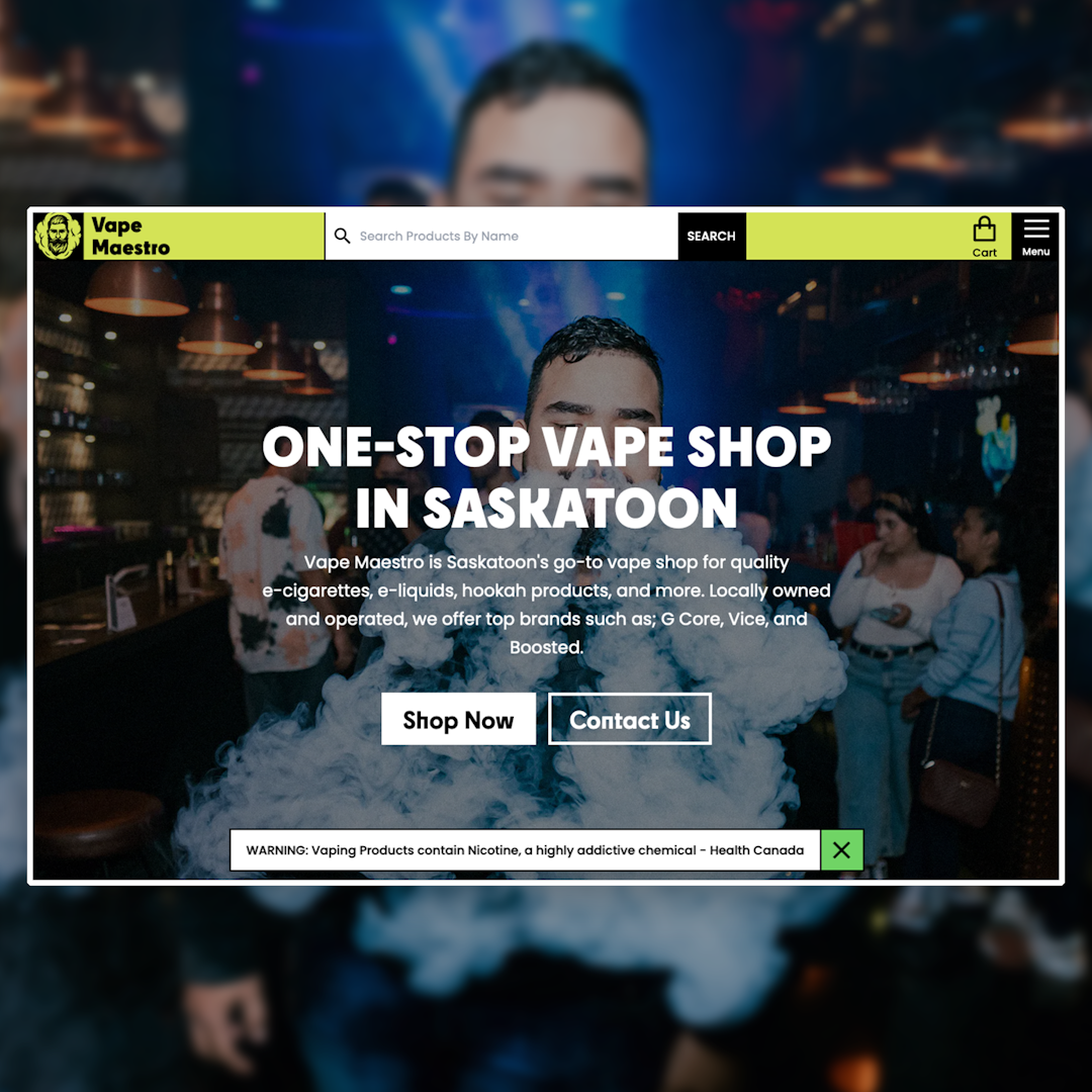 Best vape shop website design